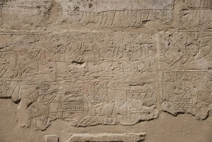 Relief depicting the Beautiful Feast of Opet at Luxor
