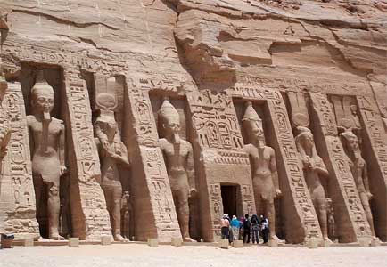 The Abu Simbel temples are a