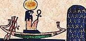 Ra in his sun boat