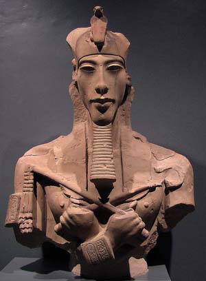 akhenaten egypt ancient king pharaoh egyptian tut akhenaton statue luxor amenhotep museum father tutankhamun did heretic iv god stone pharaohs