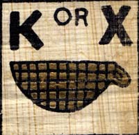 Alphabet K or X