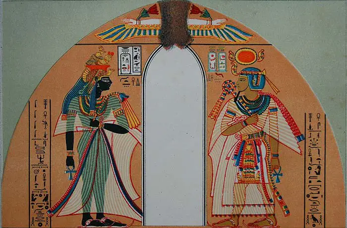 Depiction of Amenhotep I and his mother