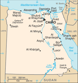 egyptian civilization map