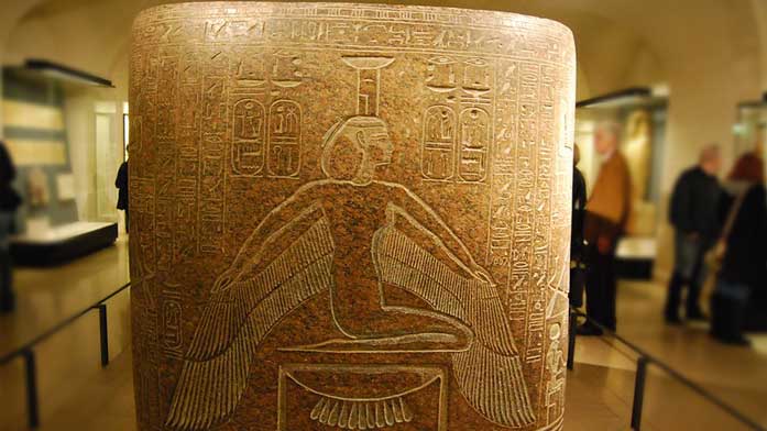 Nephthys detail on the sacrophagus of Ramses III