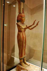 Wooden statue of Nephthys in Louvre museum