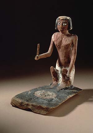 Model of an Egyptian woman tending the fire